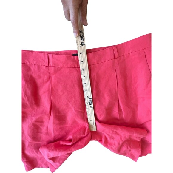 Banana Republic Linen Blend Pleat Front Chino Short Women's Size 14 Salmon‎ EUC - Picture 7 of 9